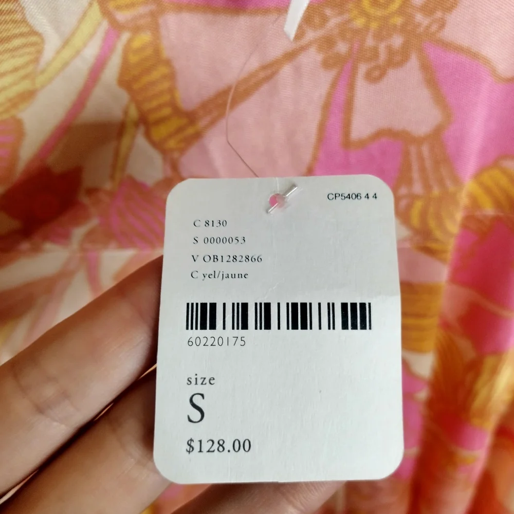 NWT Free People Women's First Date Floral Scoop Neck Maxi Dress Sz S